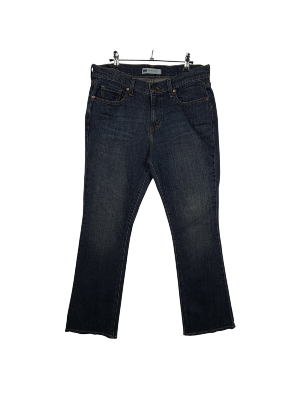 Levi's 515 Boot Cut Jeans Blue Medium Wash Cotton Whiskering Western Womens 10M
